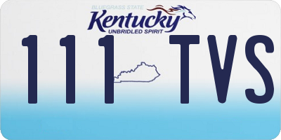 KY license plate 111TVS