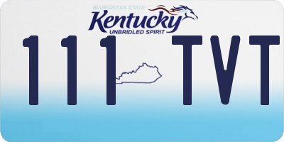 KY license plate 111TVT