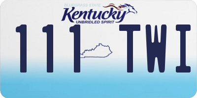 KY license plate 111TWI
