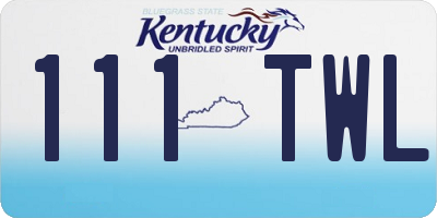 KY license plate 111TWL