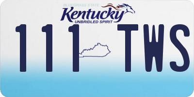KY license plate 111TWS