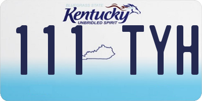 KY license plate 111TYH