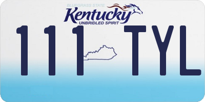 KY license plate 111TYL