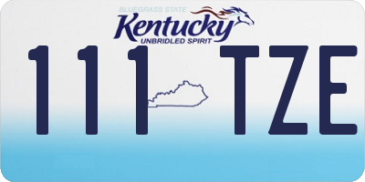 KY license plate 111TZE