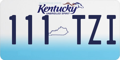 KY license plate 111TZI