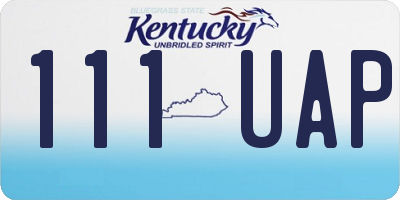 KY license plate 111UAP