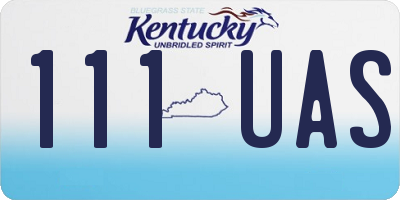KY license plate 111UAS