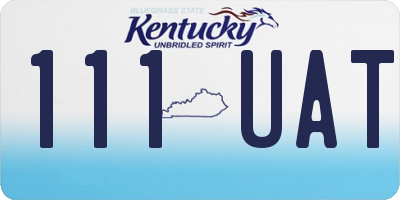 KY license plate 111UAT