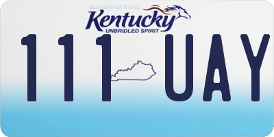 KY license plate 111UAY