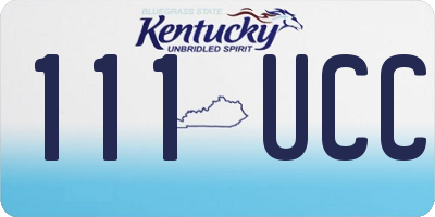 KY license plate 111UCC