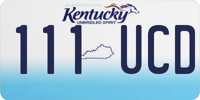 KY license plate 111UCD