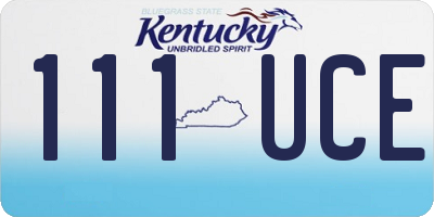 KY license plate 111UCE
