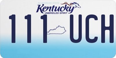 KY license plate 111UCH