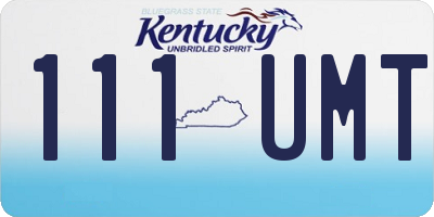 KY license plate 111UMT