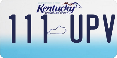 KY license plate 111UPV