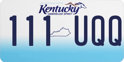 KY license plate 111UQQ