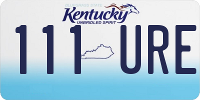 KY license plate 111URE