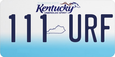 KY license plate 111URF