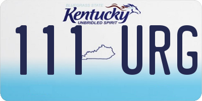 KY license plate 111URG