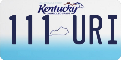KY license plate 111URI