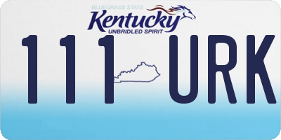 KY license plate 111URK