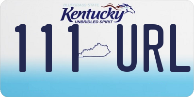 KY license plate 111URL