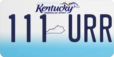 KY license plate 111URR