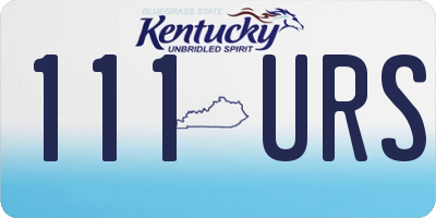 KY license plate 111URS