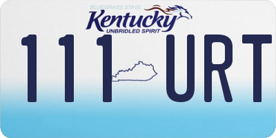 KY license plate 111URT