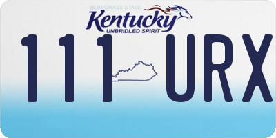 KY license plate 111URX