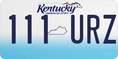 KY license plate 111URZ