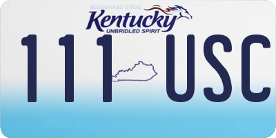 KY license plate 111USC