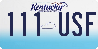 KY license plate 111USF