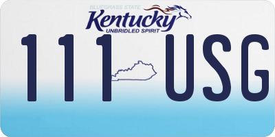 KY license plate 111USG