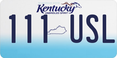 KY license plate 111USL