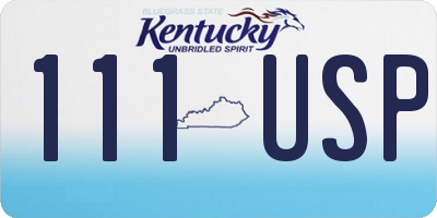 KY license plate 111USP