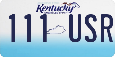 KY license plate 111USR