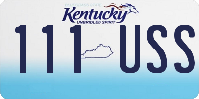 KY license plate 111USS
