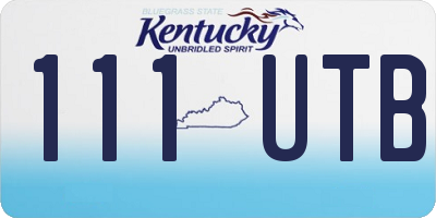 KY license plate 111UTB