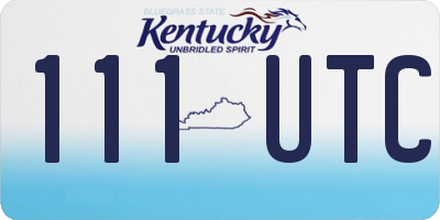 KY license plate 111UTC