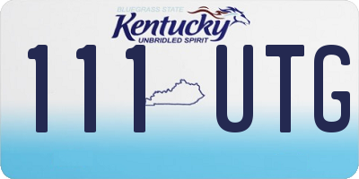 KY license plate 111UTG