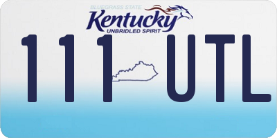 KY license plate 111UTL