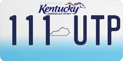 KY license plate 111UTP