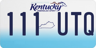 KY license plate 111UTQ