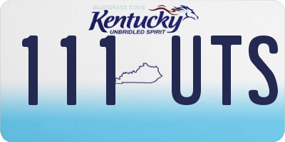 KY license plate 111UTS