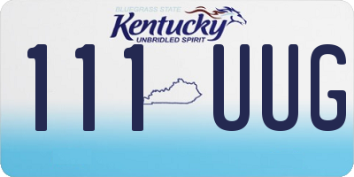 KY license plate 111UUG
