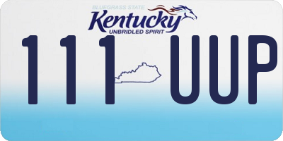 KY license plate 111UUP
