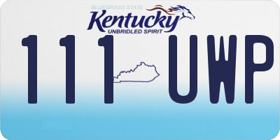 KY license plate 111UWP