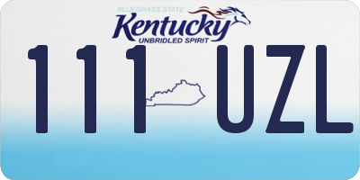 KY license plate 111UZL