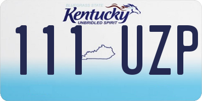 KY license plate 111UZP